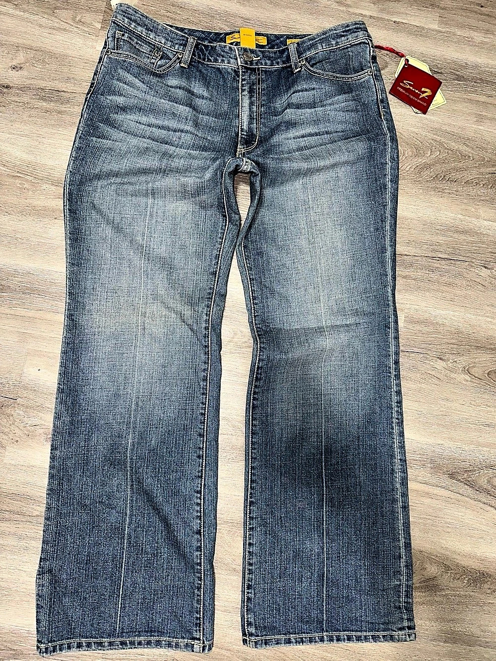 Seven7 Flare Boot Cut Jeans in Blue Waist 16 NWT
